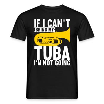 Tuba Tubist - Men's T-Shirt - black - Front - AI Model Male 178 light (178cm)