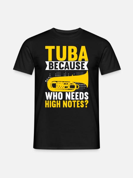 Tuba Tubist - Männer T-Shirt - Schwarz