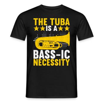 Tuba Tubist - Men's T-Shirt - black - Front - AI Model Male 178 light (178cm)