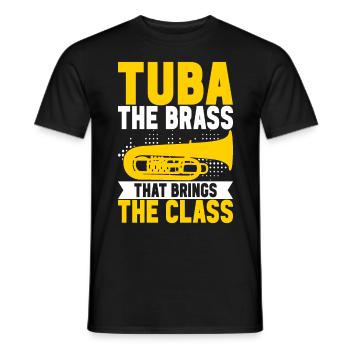 Tuba Tubist - Men's T-Shirt - black - Front - AI Model Male 178 light (178cm)
