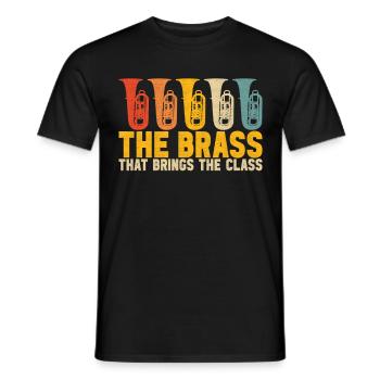 Tuba Tubist - Men's T-Shirt - black - Front - AI Model Male 178 light (178cm)