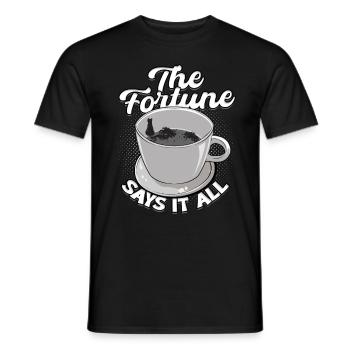 Tea Leaf Reading The Fortune Says It All - Men's T-Shirt - black - Front - AI Model Male 178 light (178cm)