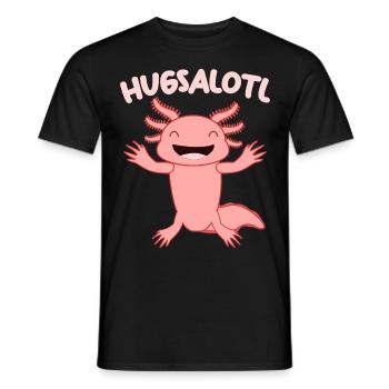 Câlins Axolotl Câlin Câlin Axolotls - T-shirt homme - noir - Devant - AI Model Male 178 light (178cm)