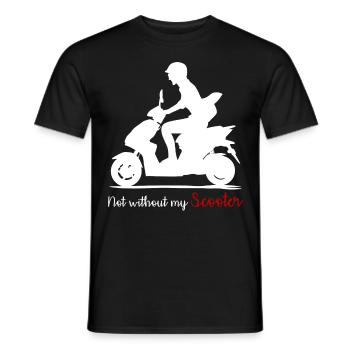 Scooter Riding Motor Scooter Motorcycle - Men's T-Shirt - black - Front - AI Model Male 178 light (178cm)