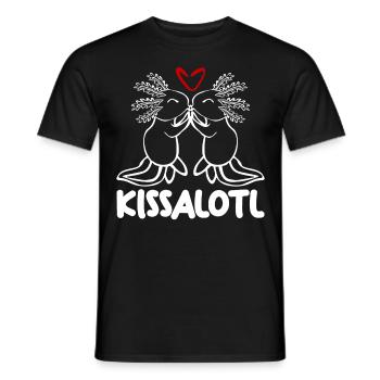 Kissing Axolotl Kisses Axolotls - Männer T-Shirt - Schwarz - Vorne - AI Model Male 178 light (178cm)