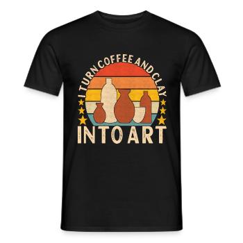 Töpfern Töpfer - Männer T-Shirt - Schwarz - Vorne - AI Model Male 178 light (178cm)