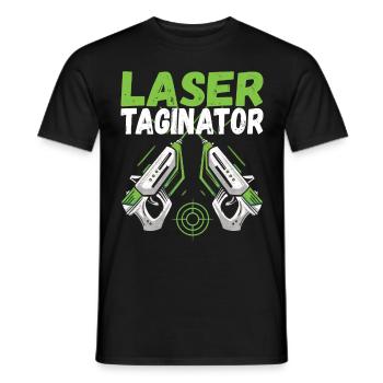 Laser Tag Birthday Laser Tag Player - Men's T-Shirt - black - Front - AI Model Male 178 light (178cm)
