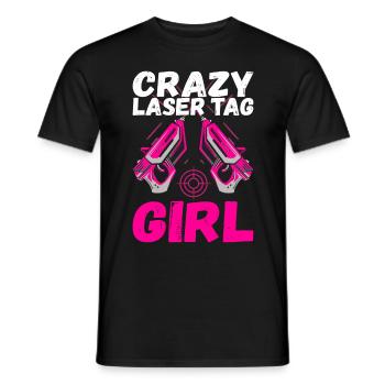 Laser Tag Birthday Laser Tag Player - Men's T-Shirt - black - Front - AI Model Male 178 light (178cm)