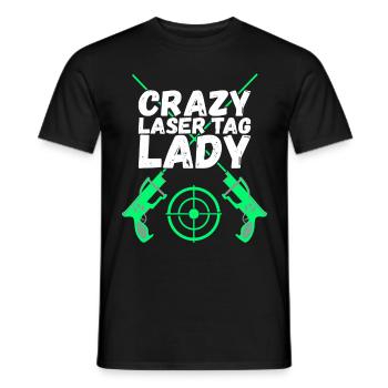 Laser Tag Birthday Laser Tag Player - Men's T-Shirt - black - Front - AI Model Male 178 light (178cm)