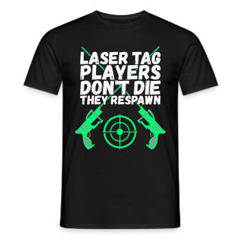 Laser Tag Birthday Laser Tag Player - Men's T-Shirt - black - Front - AI Model Male 178 light (178cm)