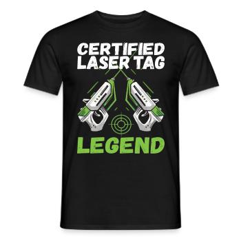 Laser Tag Anniversaire Laser Tag Joueur - T-shirt homme - noir - Devant - AI Model Male 178 light (178cm)