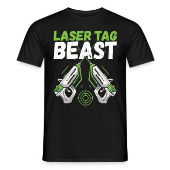 Laser Tag Birthday Laser Tag Player - Men's T-Shirt - black - Front - AI Model Male 178 light (178cm)