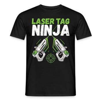 Laser Tag Anniversaire Joueur de Laser Tag - T-shirt homme - noir - Devant - AI Model Male 178 light (178cm)