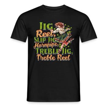 Irish Dance Irish dance - Men's T-Shirt - black - Front - AI Model Male 178 light (178cm)