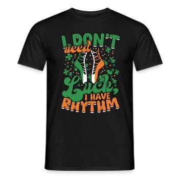 Danse irlandaise, je n'ai pas besoin de chance, j'ai du rythme - T-shirt homme - noir - Devant - AI Model Male 178 light (178cm)