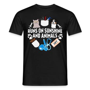 Vétérinaire Vétérinaire Médecine Vétérinaire - T-shirt homme - noir - Devant - AI Model Male 178 light (178cm)