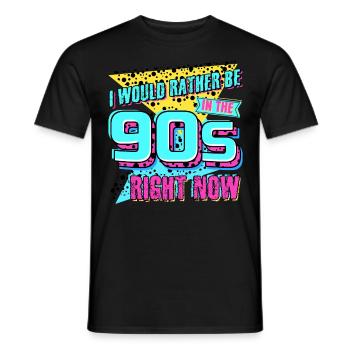 90s Retro 1990 Joke Disco - Männer T-Shirt - Schwarz - Vorne - AI Model Male 178 light (178cm)