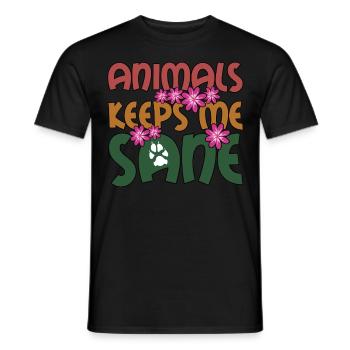 Animals Veterinary Medicine Veterinarian - Men's T-Shirt - black - Front - AI Model Male 178 light (178cm)