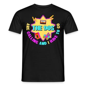 90s Joke Retro 1990 Disco - Männer T-Shirt - Schwarz - Vorne - AI Model Male 178 light (178cm)