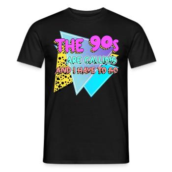 90s Retro Joke 1990 Disco - Männer T-Shirt - Schwarz - Vorne - AI Model Male 178 light (178cm)