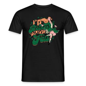 Danse irlandaise, je préférerais être à un Feis - T-shirt homme - noir - Devant - AI Model Male 178 light (178cm)