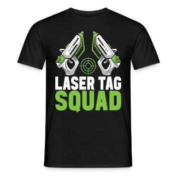 Laser Tag Birthday Laser Tag Player - Men's T-Shirt - black - Front - AI Model Male 178 light (178cm)