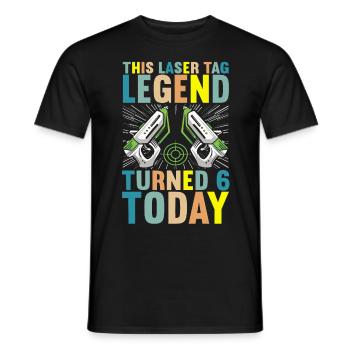 Laser Tag Anniversaire Laser Tag Joueur - T-shirt homme - noir - Devant - AI Model Male 178 light (178cm)