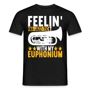 Euphonium Euphonist - Men's T-Shirt - black - Front - AI Model Male 178 light (178cm)