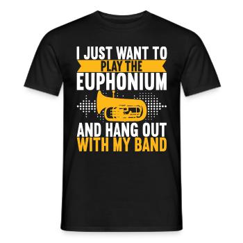 Euphonium Euphonist - Men's T-Shirt - black - Front - AI Model Male 178 light (178cm)