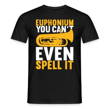 Euphonium Euphonist - Men's T-Shirt - black - Front - AI Model Male 178 light (178cm)