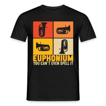 Euphonium Euphonist - Men's T-Shirt - black - Front - AI Model Male 178 light (178cm)