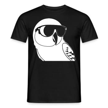 Lustiger Vogel mit Sonnenbrille Cool Bourke's Parak - Männer T-Shirt - Schwarz - Vorne - AI Model Male 178 light (178cm)
