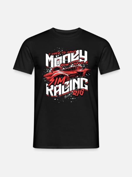 Sim Racing Sim Race - Männer T-Shirt - Schwarz