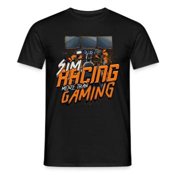 Sim Racing More Than Gaming - Men's T-Shirt - black - Front - AI Model Male 178 light (178cm)