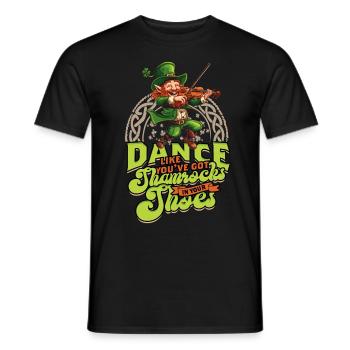 Danse irlandaise comme si vous aviez des trèfles dans les chaussures - T-shirt homme - noir - Devant - AI Model Male 178 light (178cm)