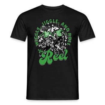 Irish Dance Wiggle, Jiggle And Roll The Reel - Men's T-Shirt - black - Front - AI Model Male 178 light (178cm)