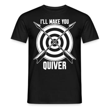 Archery Quiver Bow Shooting - Men's T-Shirt - black - Front - AI Model Male 178 light (178cm)
