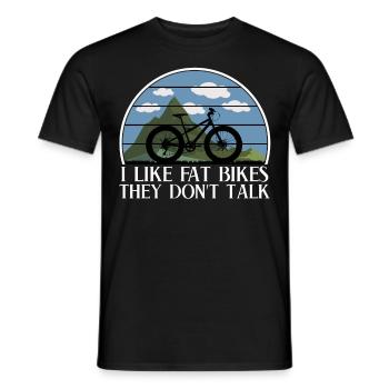 Fatbike Fat Bike Fat Tires Bike - T-shirt homme - noir - Devant - AI Model Male 178 light (178cm)
