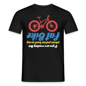 Fat Bike Blague Gros pneus Vélo Fatbike - T-shirt homme - noir - Devant - AI Model Male 178 light (178cm)