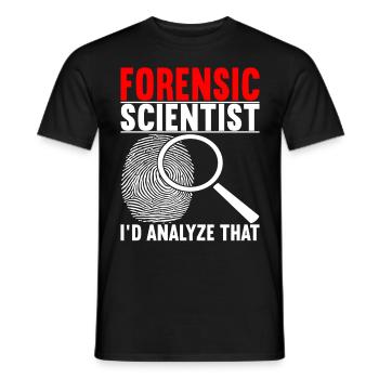 Forensik Forensiker - Männer T-Shirt - Schwarz - Vorne - AI Model Male 178 light (178cm)