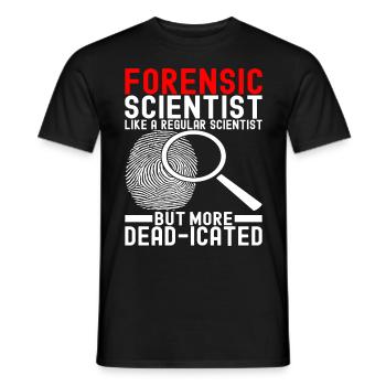 Forensics Forensic Scientist - Men's T-Shirt - black - Front - AI Model Male 178 light (178cm)