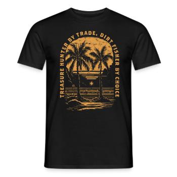 Detectorist Chasseur de trésors Dirt Fishing - T-shirt homme - noir - Devant - AI Model Male 178 light (178cm)