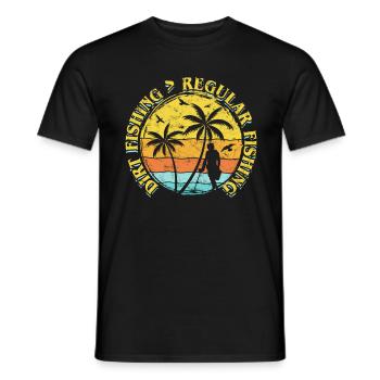 Détecteur de pêche à la terre Chasseur de trésors - T-shirt homme - noir - Devant - AI Model Male 178 light (178cm)