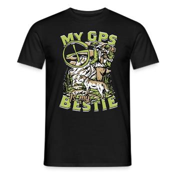 Geocache Mon GPS est mon meilleur ami - T-shirt homme - noir - Devant - AI Model Male 178 light (178cm)