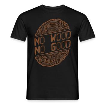 Firewood Carpenter Lumberjack Wood - Men's T-Shirt - black - Front - AI Model Male 178 light (178cm)