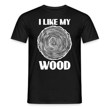 Carpenter Firewood Lumberjack Wood - Men's T-Shirt - black - Front - AI Model Male 178 light (178cm)