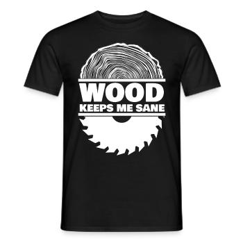 Bois de chauffage Bois de bûcheron - T-shirt homme - noir - Devant - AI Model Male 178 light (178cm)