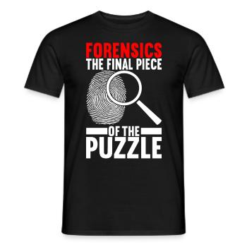 Forensik Forensiker - Männer T-Shirt - Schwarz - Vorne - AI Model Male 178 light (178cm)
