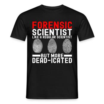 Forensics Forensic Scientist - Men's T-Shirt - black - Front - AI Model Male 178 light (178cm)
