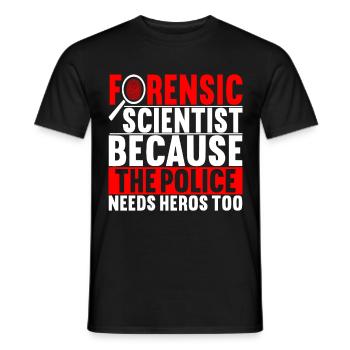 Forensics Forensic Scientist - Men's T-Shirt - black - Front - AI Model Male 178 light (178cm)